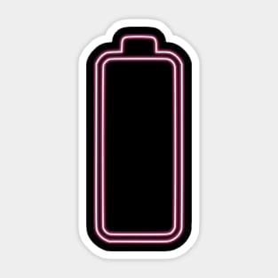 tired (pink neon) Sticker